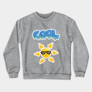 Cool Sun With Sunglasses Crewneck Sweatshirt